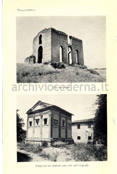 illustrazioni di "Il nuovo grande parco archeologico di Roma" di Romolo A. Staccioli, estratto da "Studi romani", a. VII, n. 6 - 1959