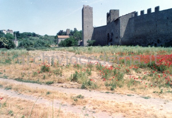 Le mura che cingono il centro storico di Viterbo