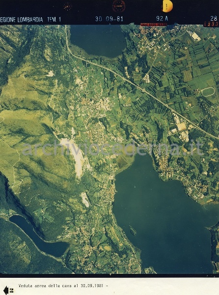 "Veduta aerea della cava al 30.09.1981"
