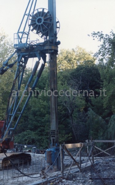 Villa Visconti, Cernobbio (CO): "6 settembre 1987 area delle palificazioni di 17 mt. di profondit�"
