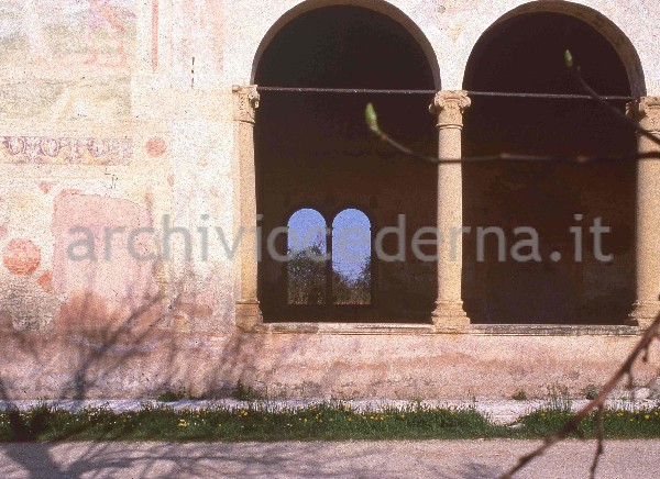 "Altivole - Barco della Regina Cornaro, particolare della Loggia pentafora"