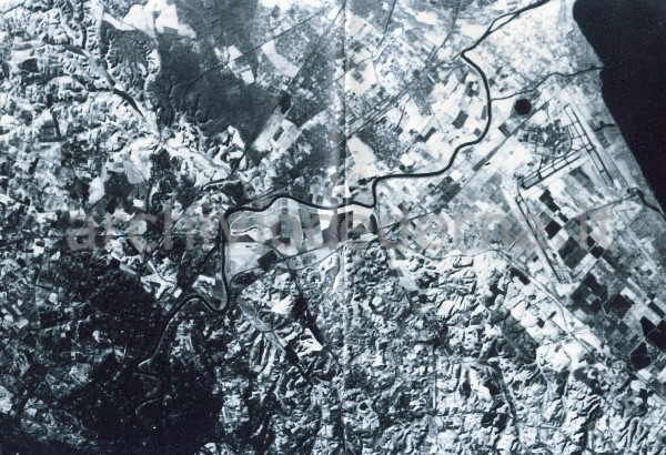 Roma: riproduzione dell'immagine spaziale relativa alla zona destinata alla costruzione del "Megastadio" alla Magliana, in occasione dei Mondiali del 1990