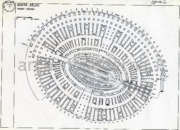 "2. Planimetria del Colosseo, primo ordine."