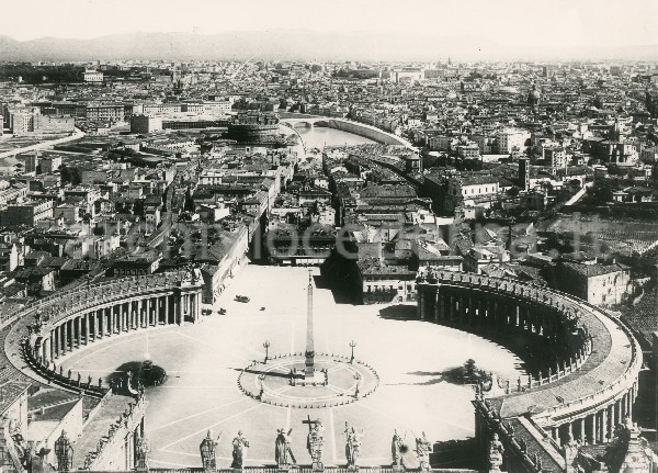 Illustrazione num. 73: "Piazza S. Pietro e la Spina di Borgo, prima e dopo la demolizione".