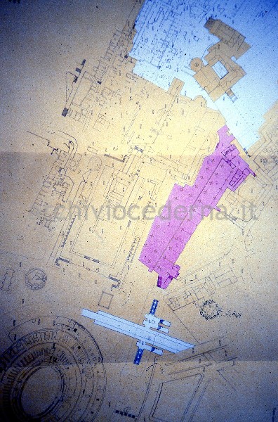 "Roma, l'area archeologica centrale e la citt� moderna", figura senza numero tra le pagine 104 e 105: pianta della Velia