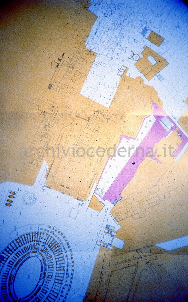 "Roma, l'area archeologica centrale e la citt� moderna", figura senza numero tra le pagine 104 e 105: pianta della Velia
