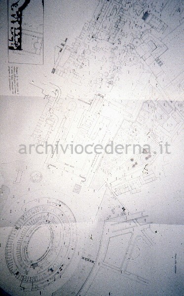 "Roma, l'area archeologica centrale e la citt� moderna", figura senza numero tra le pagine 104 e 105: pianta della Velia