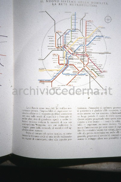 "Roma, l'area archeologica centrale e la citt� moderna", figura 188, pagina 137: "Lo schema della nuova rete metropolitana proposto dall'Intermetro nel 1986"