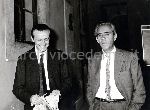 Premio Rustichello da Pisa: cerimonia di premiazione - Antonio Cederna in compagnia di una personalit� intervenuta (giugno 1967)