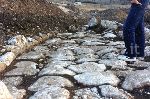 "1) Macchia del Barco: Via Nomentana all'atto della scoperta."