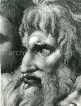 "Il Giudizio Universale (dopo il restauro): S. Paolo, particolare della testa"