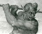 "Il Giudizio Universale (dopo il restauro): Caronte, particolare"