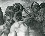 "Il Giudizio Universale (dopo il restauro): Minosse, particolare"